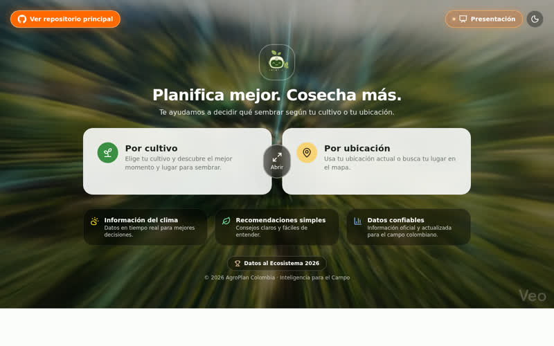 Captura de AgroPlan Colombia